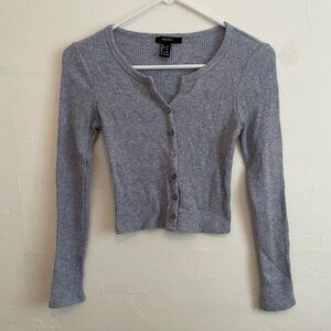 Forever 21 Cozy Knit Henley Long Sleeve Shirt
